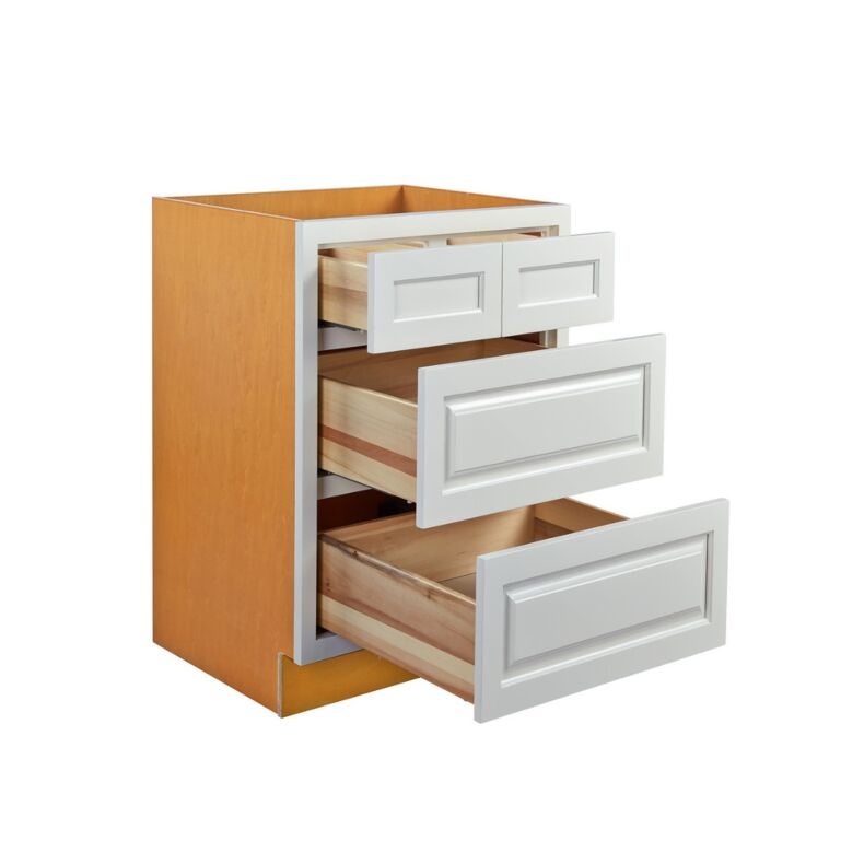 Vintage White Inset 36" Four Drawer Base Cabinet - RTA