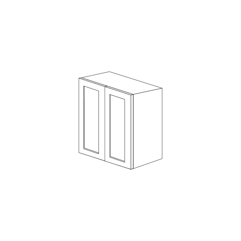 Jersey White Shaker 24x61 Pantry Top Part - Double Door - RTA Jersey White Shaker 24x61 Pantry Top Part - Double Door - RTA