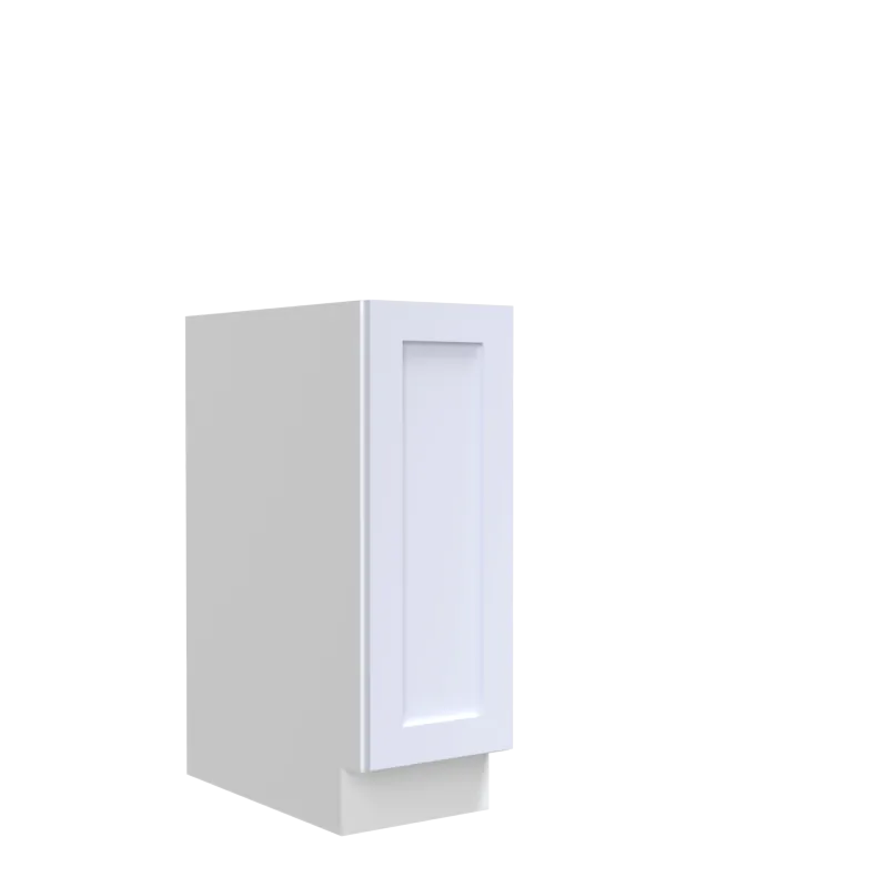 Lunar White Shaker 9" Base Spice Drawer Cabinet - White Melamine Box - RTA Lunar White Shaker 9" Base Spice Drawer Cabinet - White Melamine Box - RTA