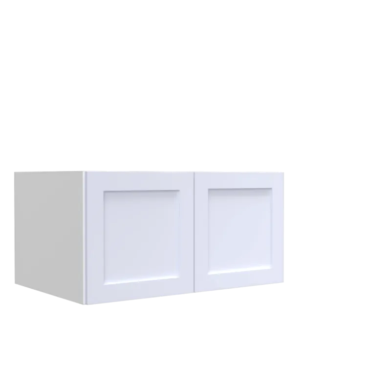 Lunar White Shaker 36x24x24 Wall Cabinet - White Melamine Box - RTA Lunar White Shaker 36x24x24 Wall Cabinet - White Melamine Box - RTA