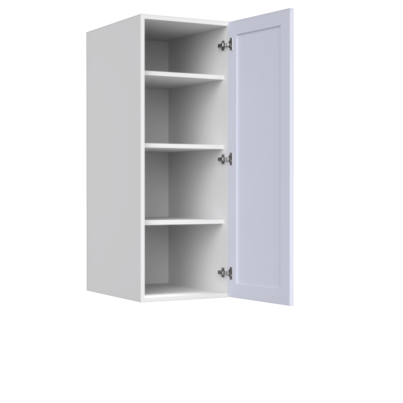 Lunar White Shaker 18x61 Pantry Top Part - White Melamine Box - RTA