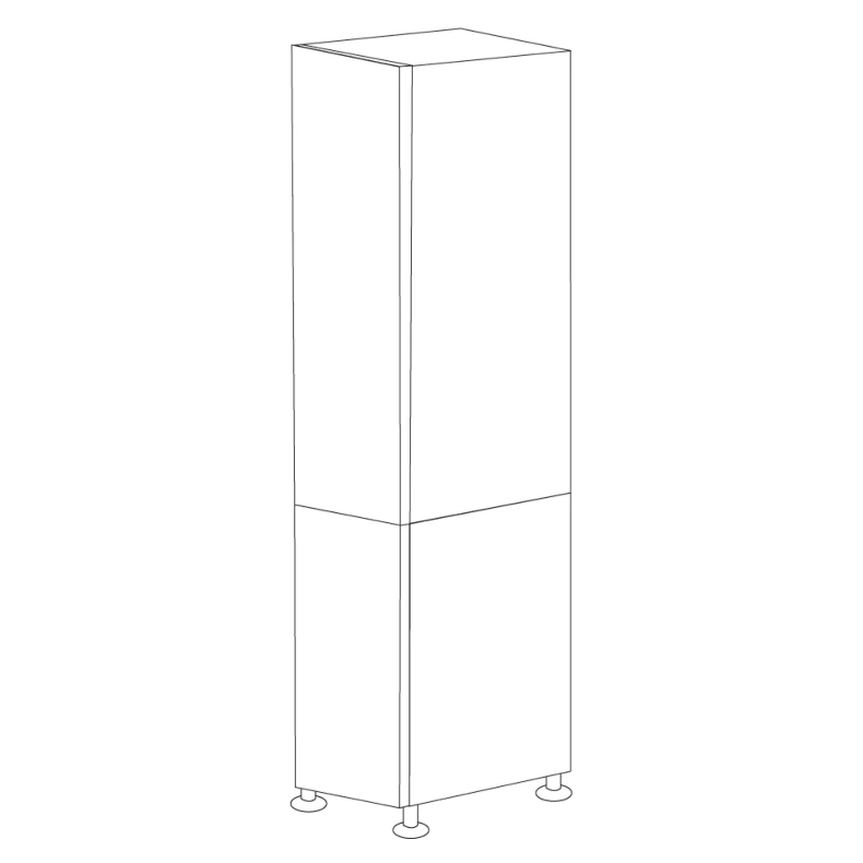 Glossy Gray 24x96 Pantry Cabinet - RTA Glossy Gray 24x96 Pantry Cabinet - RTA