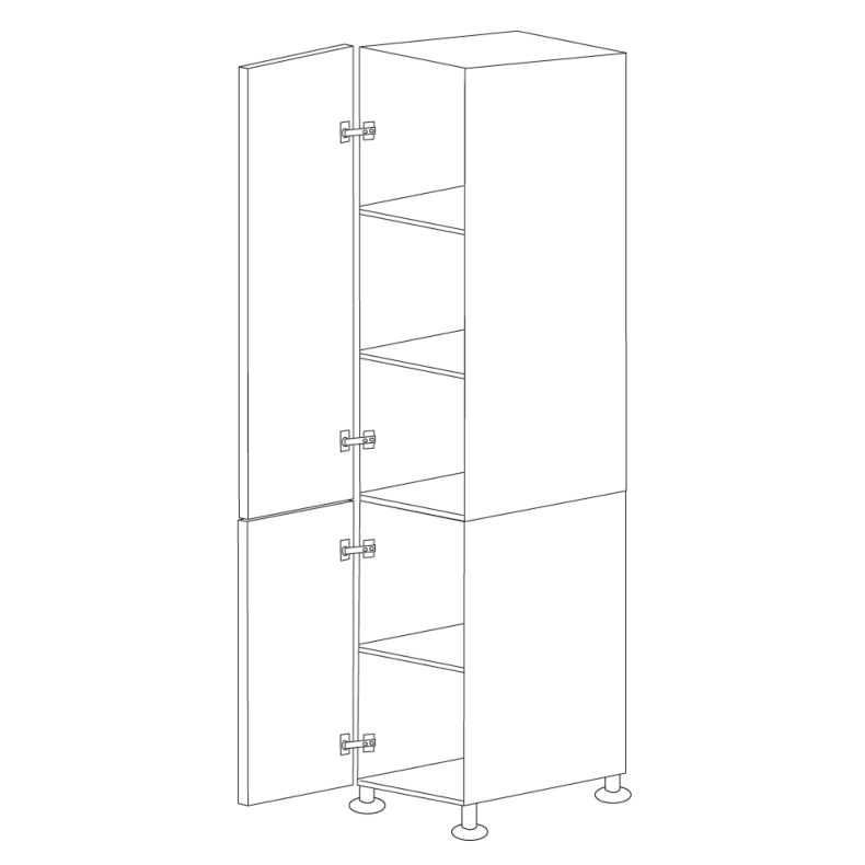 Glossy Gray 24x96 Pantry Cabinet - RTA