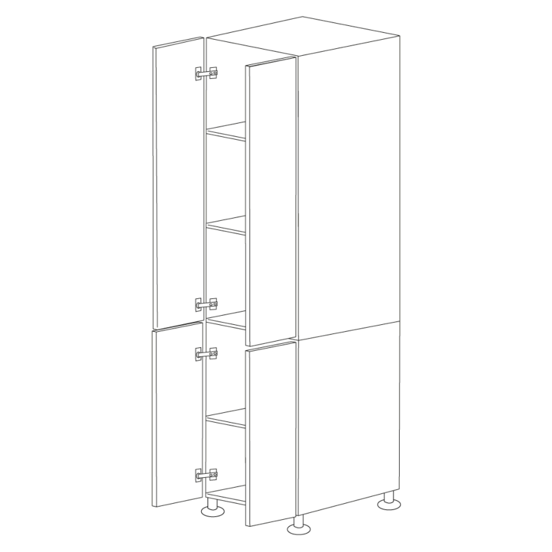 Glossy Gray 30x84 Pantry Cabinet - RTA