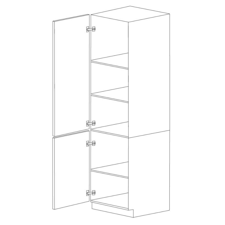 Piano Paint White Gloss 24x84 Utility Cabinet - RTA