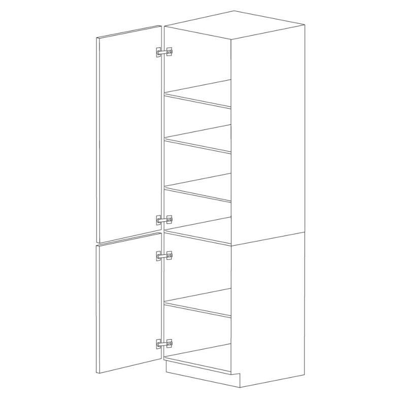 Piano Paint White Gloss 24x96 Utility Cabinet - RTA