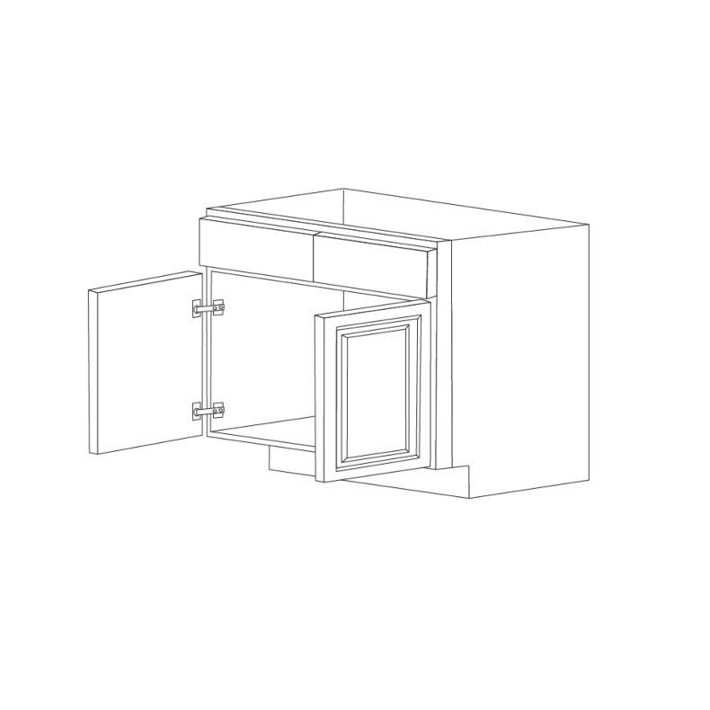Classic Snow White 36" Sink Base Cabinet - RTA