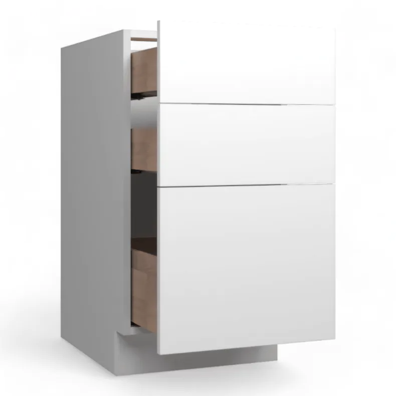 Super Matte Cyan 30" Three Drawer Base Cabinet - RTA Super Matte Cyan 30" Three Drawer Base Cabinet - RTA