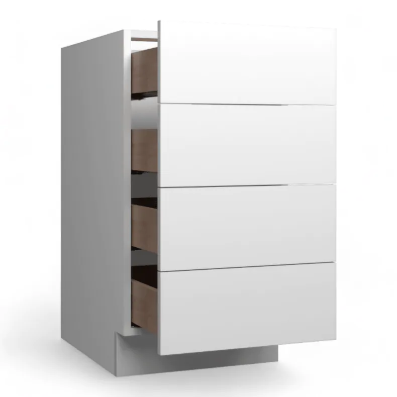 High Gloss Deep Blue 36" Four Drawer Base Cabinet - RTA High Gloss Deep Blue 36" Four Drawer Base Cabinet - RTA
