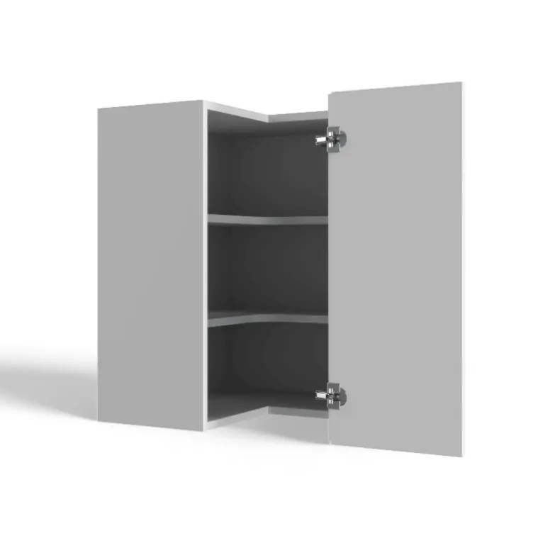 High Gloss Black 24x30 Straight Corner Wall Cabinet - RTA