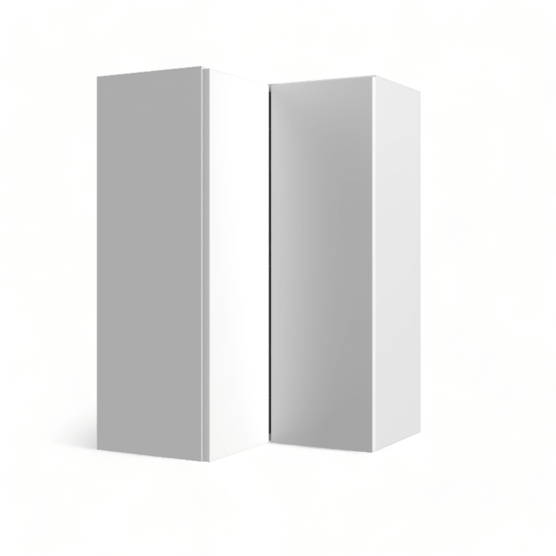High Gloss Deep Blue 24x42 Straight Corner Wall Cabinet - RTA