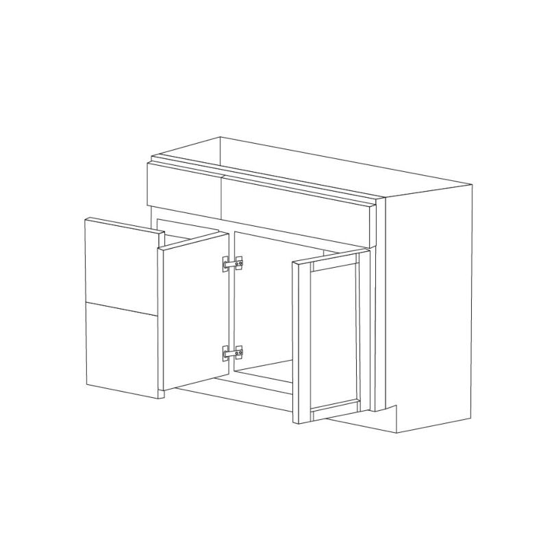 Georgia Honey Shaker 36" Sink Base Vanity With 3 Drawers On Left - RTA