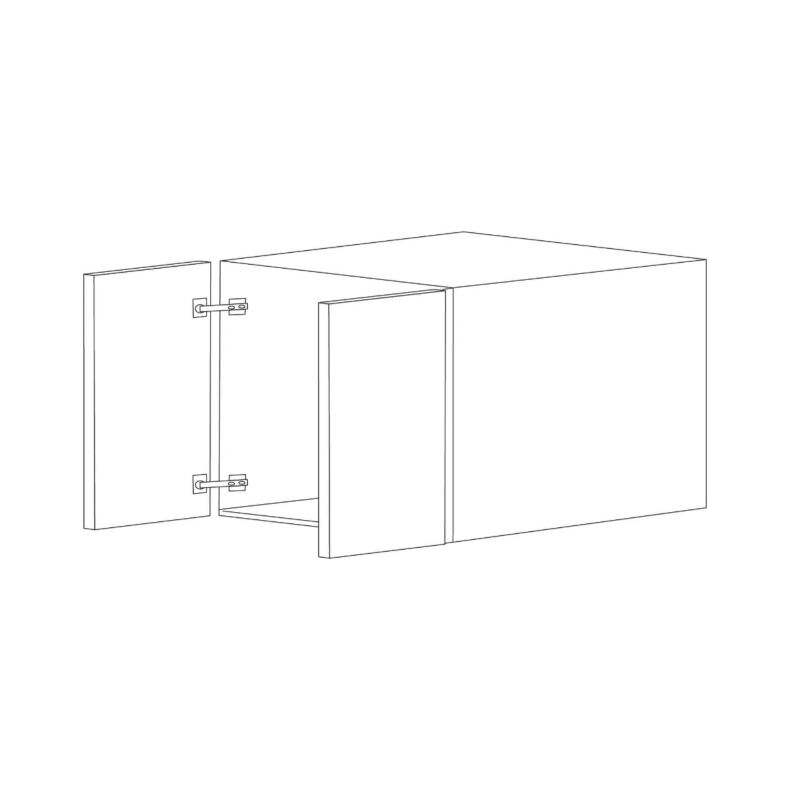 Flat Panel 30x15x24 Wall Cabinet - RTA-Charcoal Gray