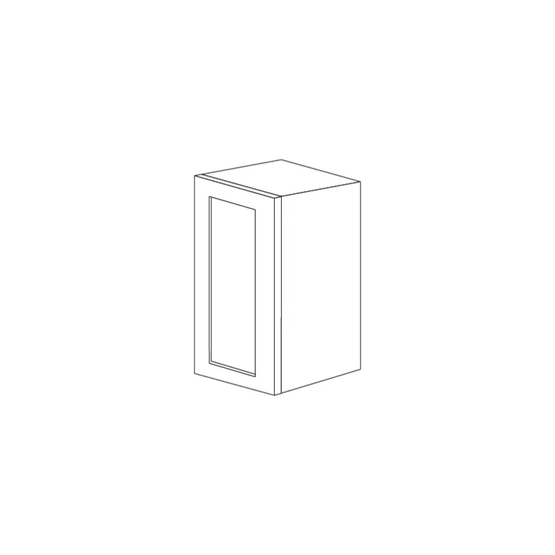 Lunar Slim Oak Shaker 18x42 Wall Cabinet - RTA